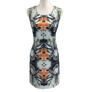 Linea Domani Limited Collection Womens Size 4 Sleeveless Printed Sheath Dress